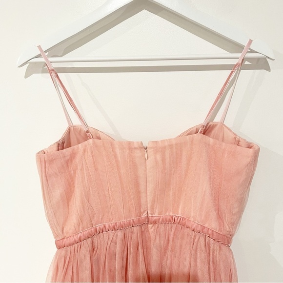 Sau Lee Revolve Selina Tulle Bustier Midi Ballerina Dress in Pink & Blush size 6 - Picture 5 of 7